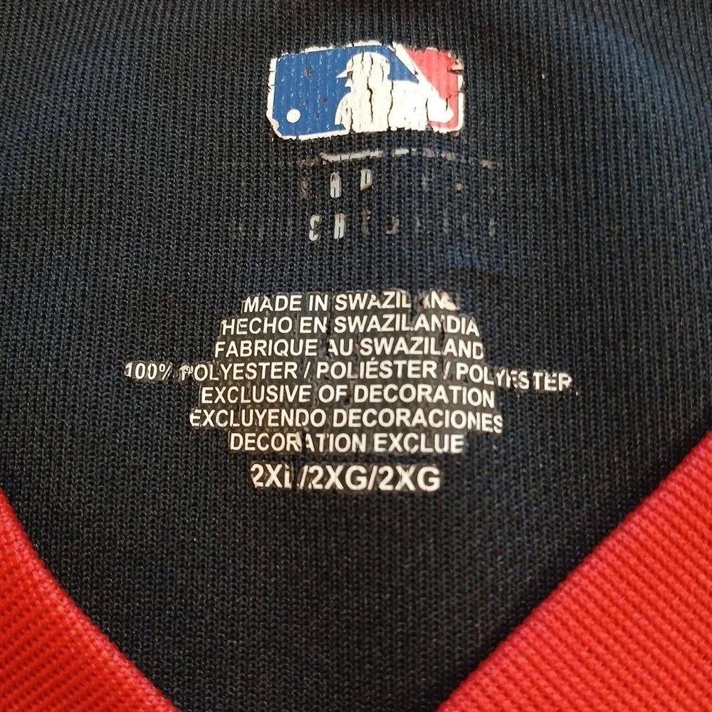 Cincinnati Reds Jersey Mens 2XL Red MLB Baseball Genuine Merchandise Red Black